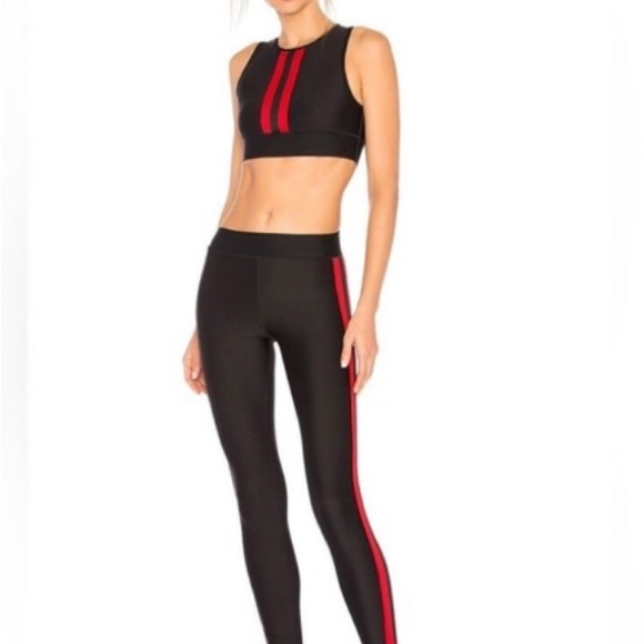 Ultracor Collegiate Legging in Nero & Rouge - Picture 2 of 8